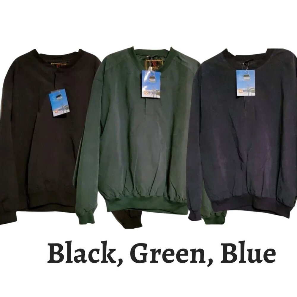 NWT Three (3) Baru Sports Microfiber Golf Windshirt-SM-Polyester Blend